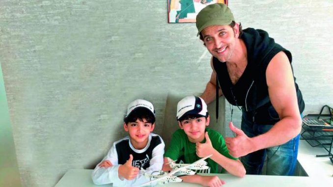 Hrithik Roshan on a trip to Africa with Hrehaan and Hridhaan.